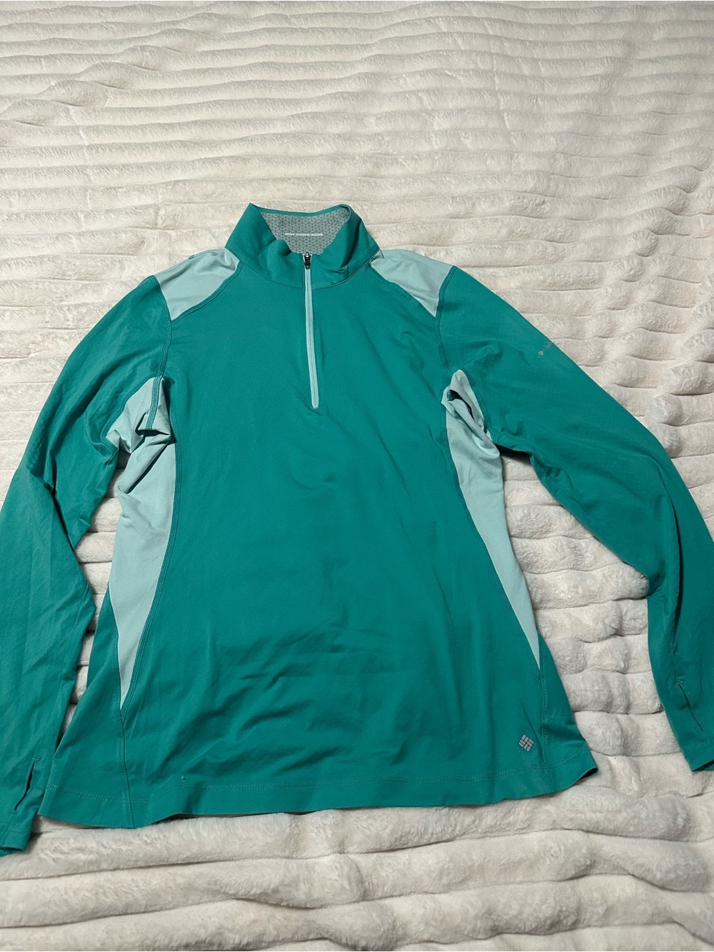 Columbia Women's Long-Sleeve Active Quarter Zip Turquoise Omni Freeze Top